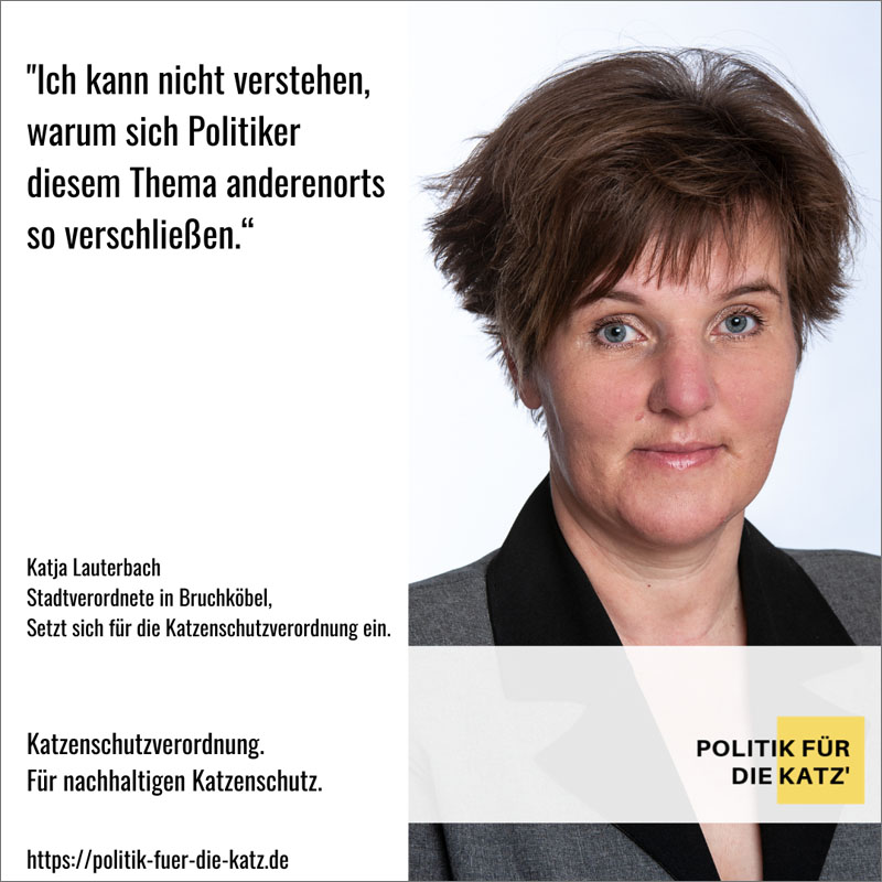 für eine Katzenschutzverordnung: Katja Lauterbach, Stadtverordnete in  Bruchköbel